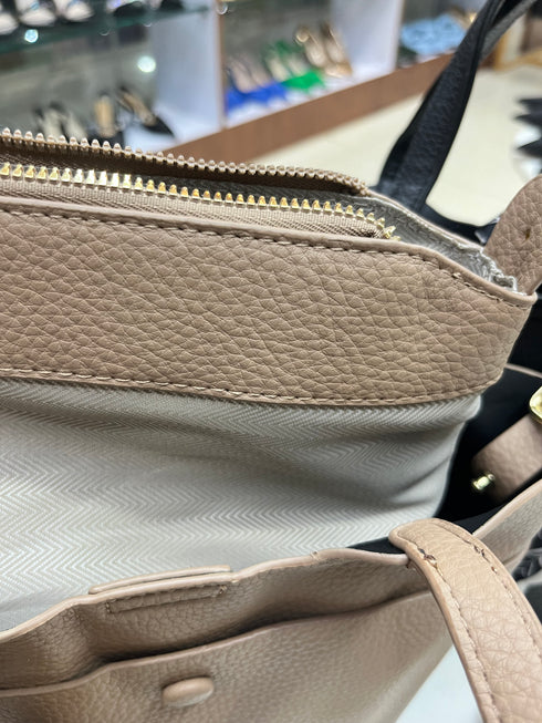 Litchi Embossed Shoulder Tote Bag with Inner Pouch